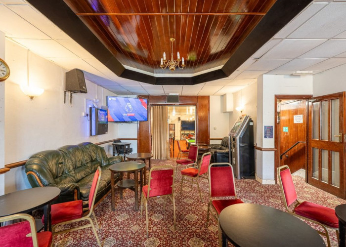 Flooring, Ceiling at Traditional Working Men's Club In North London For Filming, London