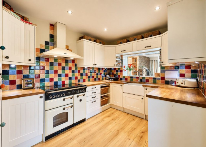 Kitchen (Cream or White units), Kitchen (Electric/Induction Hob) at Characterful, Versatile Detached Property For Filming, Staffordshire