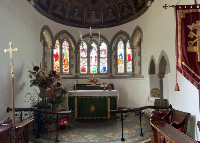 Interior design, Glass at Arts And Crafts Style Victorian Church For Filming, Hertfordshire