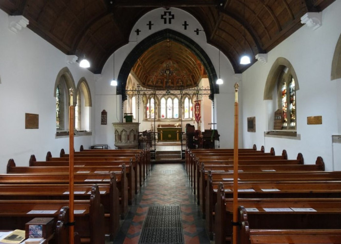 Interior design, Furniture at Arts And Crafts Style Victorian Church For Filming, Hertfordshire