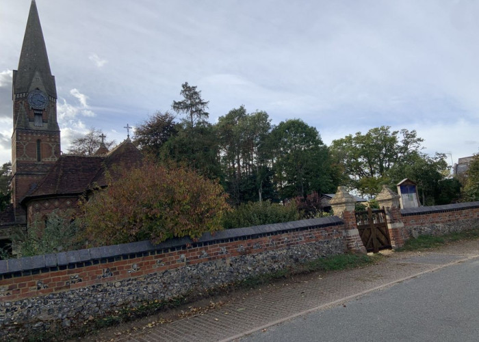 Sky, Shrub at Arts And Crafts Style Victorian Church For Filming, Hertfordshire