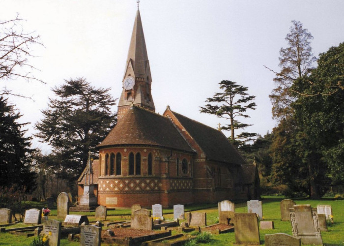 Church, Graveyard at Arts And Crafts Style Victorian Church For Filming, Hertfordshire