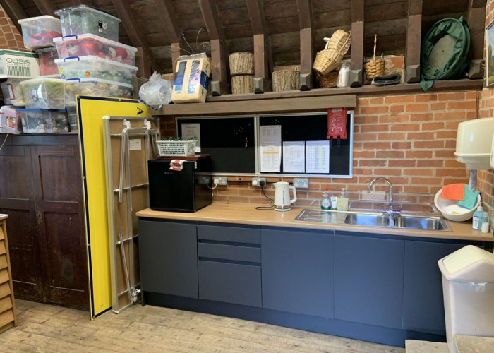 Flooring, Kitchen at Arts And Crafts Style Victorian Church For Filming, Hertfordshire