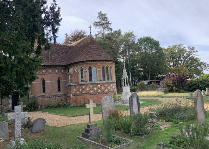 Grass, Tree at Arts And Crafts Style Victorian Church For Filming, Hertfordshire