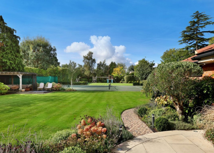 Grass, Tree at Beautiful Contemporary Home In Buckinghamshire For Filming, Buckinghamshire