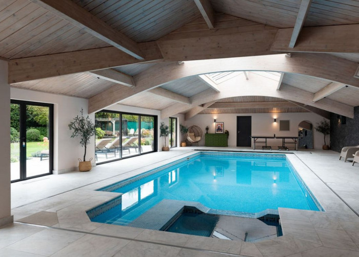 Swimming pool, Resort at Beautiful Contemporary Home In Buckinghamshire For Filming, Buckinghamshire