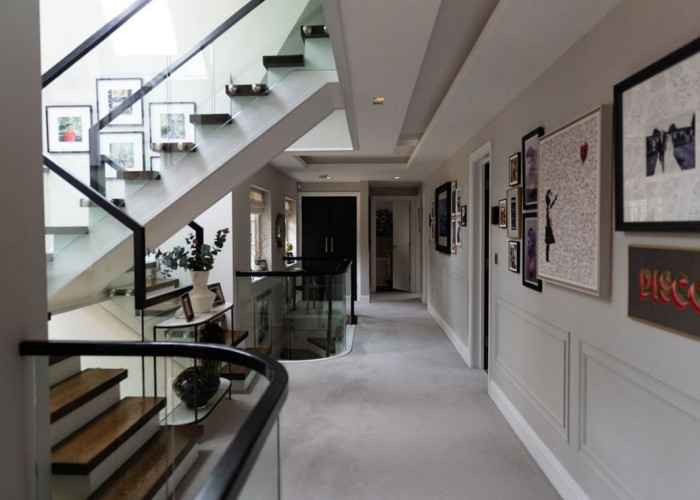 Stairway / Staircase, Landing at Beautiful Contemporary Home In Buckinghamshire For Filming, Buckinghamshire