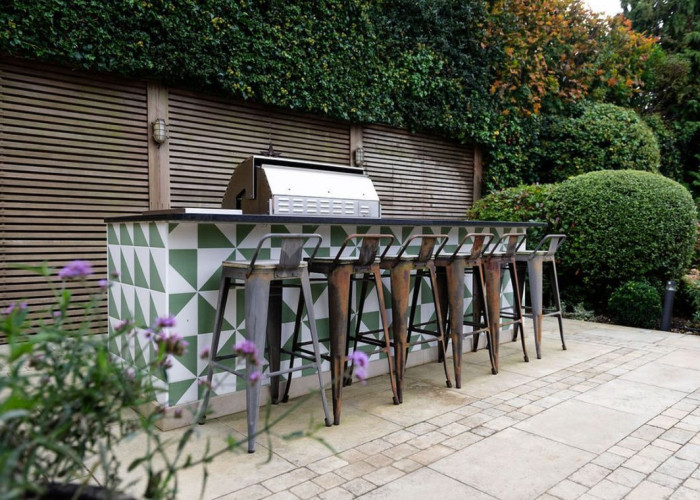 Furniture, Outdoor Table at Beautiful Contemporary Home In Buckinghamshire For Filming, Buckinghamshire