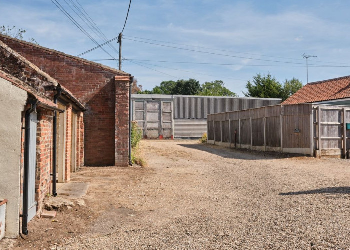 Sky, Wall at Industrial Garage And Workshop For Filming, Norfolk