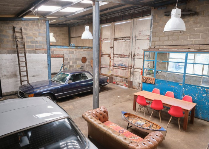 Automobile repair shop, Ceiling at Industrial Garage And Workshop For Filming, Norfolk