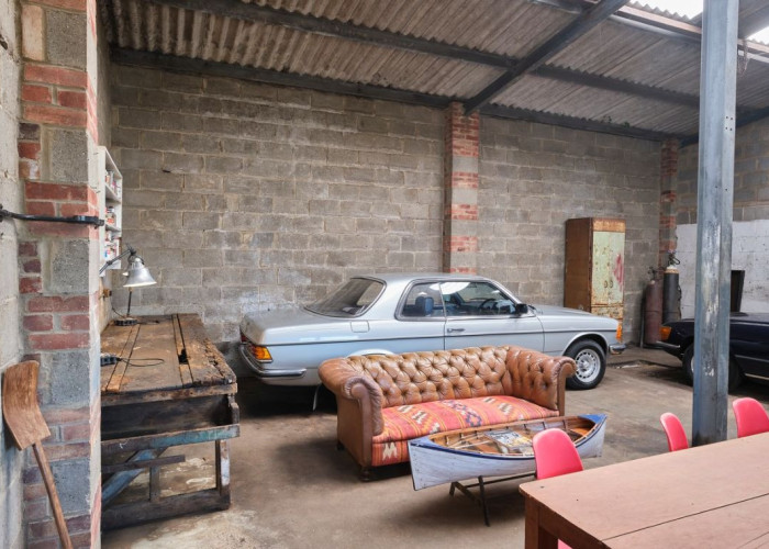 Automotive lighting, Automotive Parking Light at Industrial Garage And Workshop For Filming, Norfolk