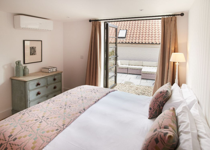 Bed, Bedroom at Recently Renovated One Bedroom Bungalow For Filming, Norfolk