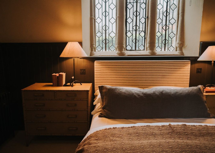 Bedroom, Wood at Majestic Grade II Listed Manor House For Filming, Somerset