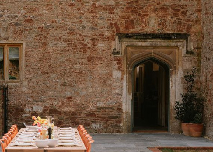 Patio / Veranda at Majestic Grade II Listed Manor House For Filming, Somerset