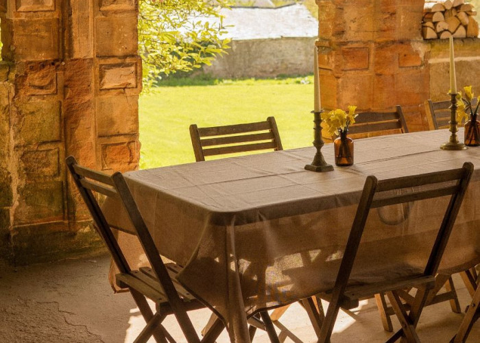 Furniture, Outdoor furniture at Majestic Grade II Listed Manor House For Filming, Somerset
