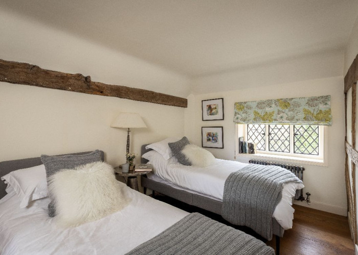 Bedroom (Twin Beds) at Beautiful 17th Century Home For Filming, West Sussex