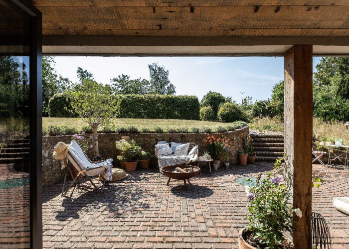 Patio / Veranda at Beautiful 17th Century Home For Filming, West Sussex