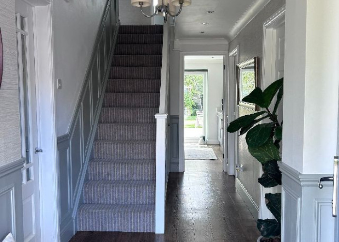 Stairs, Wood at Detached Family Home In Bedfordshire For Filming, Bedfordshire