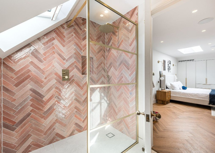 Bathroom at Sleek New Build In London For Filming, London