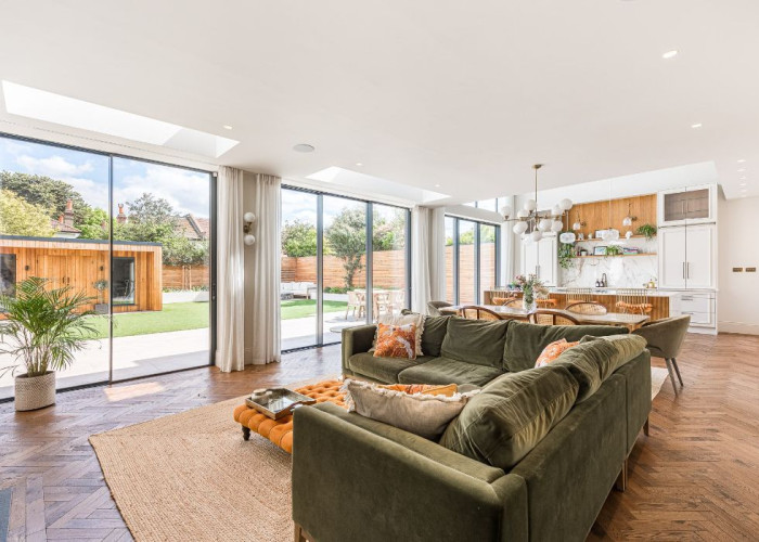 Livingroom at Sleek New Build In London For Filming, London