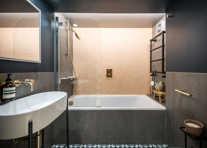 Bathroom at A 1900 Converted School Into Flat For Filming, London