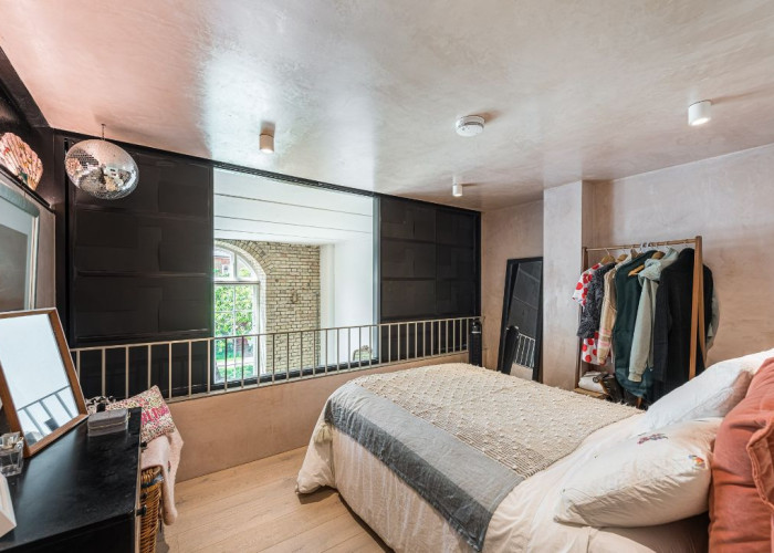 Interior design, Furniture at A 1900 Converted School Into Flat For Filming, London