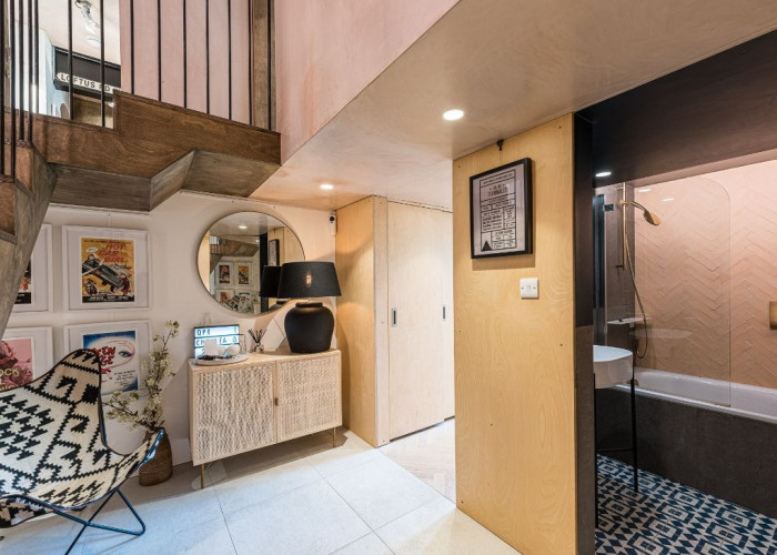 Interior design, Flooring at A 1900 Converted School Into Flat For Filming, London
