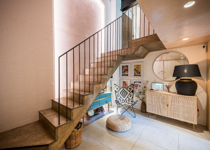 Stairway / Staircase at A 1900 Converted School Into Flat For Filming, London
