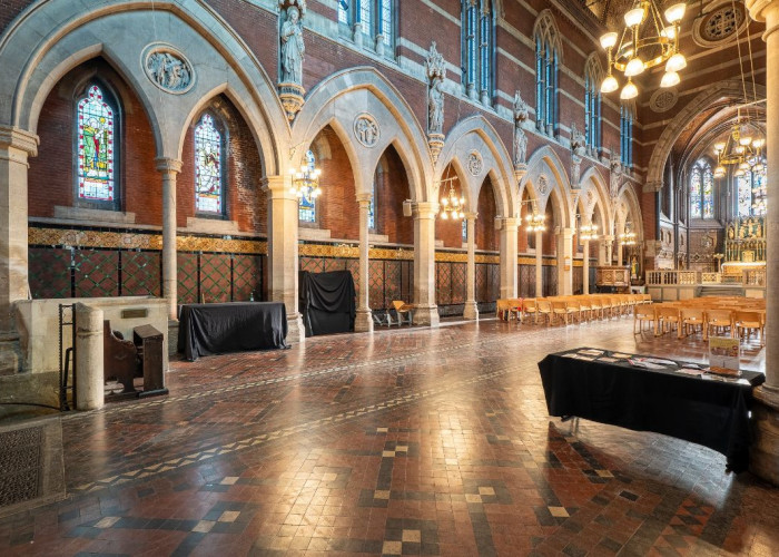 Ceiling, Lighting at Stunning Church With Breath-taking Interior For Filming, London