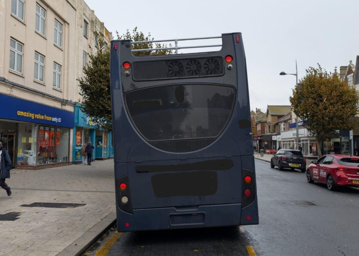 Bus, Land vehicle at Distinctive Blue Double-Decker Open Top Bus For Filming, Essex