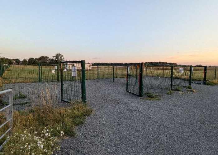 Sky, Fence at Twenty One Acre Private Airfield And Runway For Filming, Lincolnshire