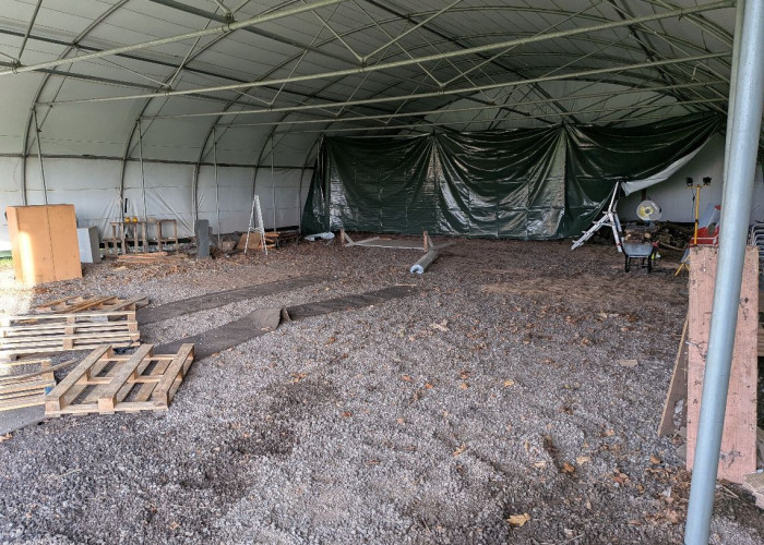 Tent at Twenty One Acre Private Airfield And Runway For Filming, Lincolnshire