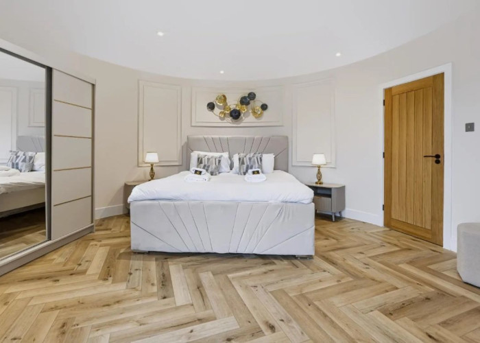 Furniture, Interior design at Contemporary Hillside Home With Panoramic Views Across The Valley For Filming, Derbyshire