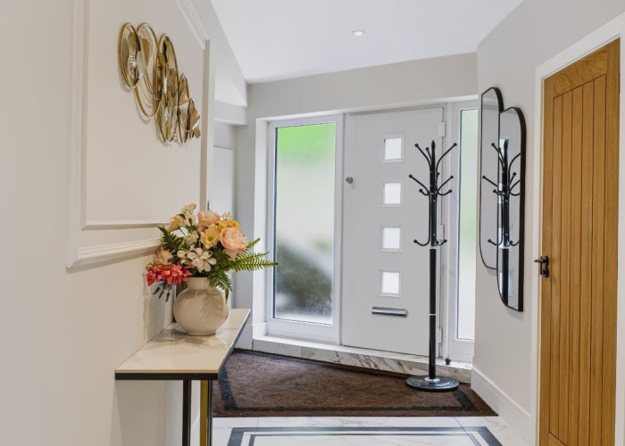 Interior design, Furniture at Contemporary Hillside Home With Panoramic Views Across The Valley For Filming, Derbyshire