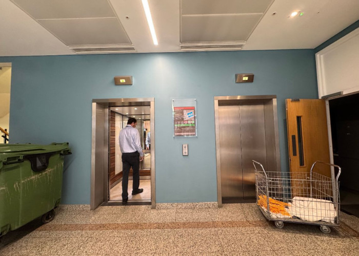 Lift at Former Government Building With Offices And Underground Parking For Filming, London