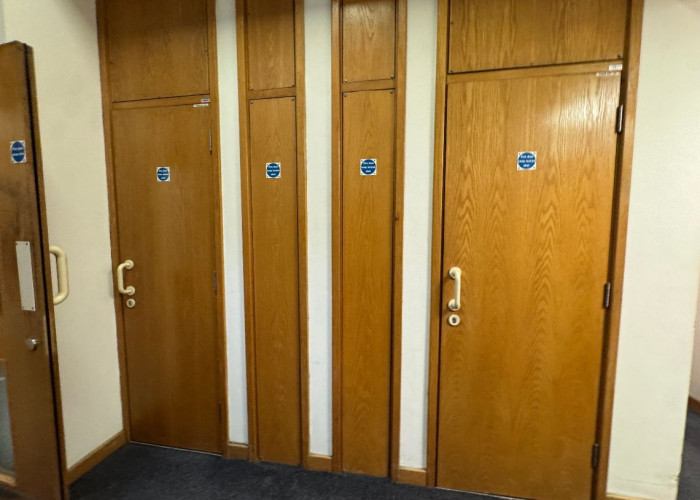 Wood, Door at Former Government Building With Offices And Underground Parking For Filming, London