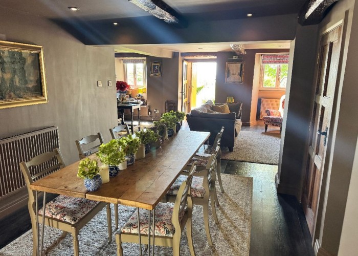 Diningroom at Large Five Bedroom Farmhouse For Filming, Cumbria