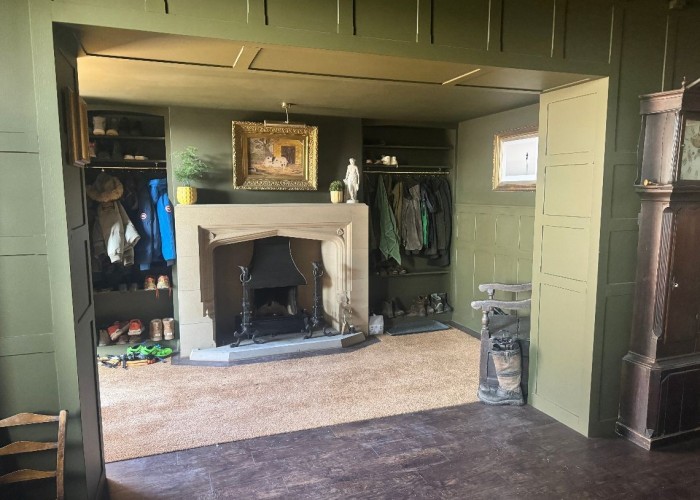 Fireplace at Large Five Bedroom Farmhouse For Filming, Cumbria