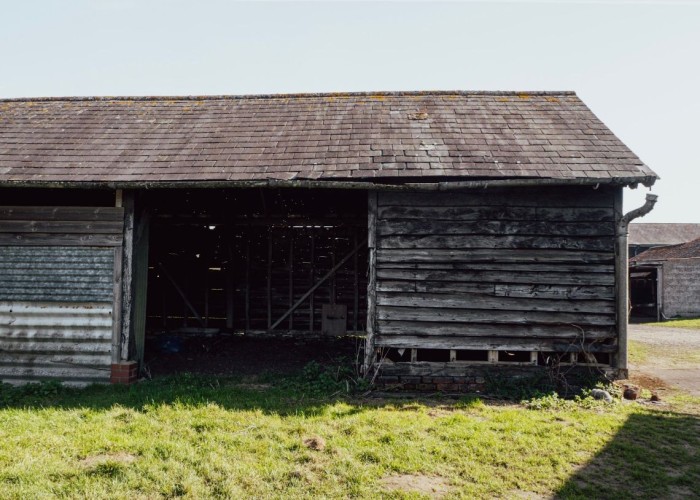 Barn at A Deserted Timeworn Farmhouse Frozen In Decades Past For Filming, Hertfordshire