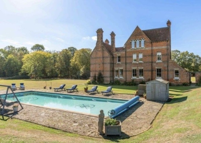Swimming-pool at A Gothic Victorian Rectory Set In 7.3 Acres Of Garden For Filming, Essex