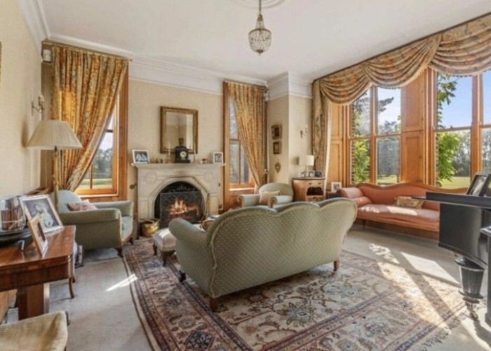 Livingroom at A Gothic Victorian Rectory Set In 7.3 Acres Of Garden For Filming, Essex