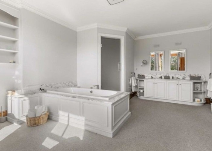 Bathroom (Large), Bathroom (2 sinks), Bathroom (Shower and bath) at A Gothic Victorian Rectory Set In 7.3 Acres Of Garden For Filming, Essex
