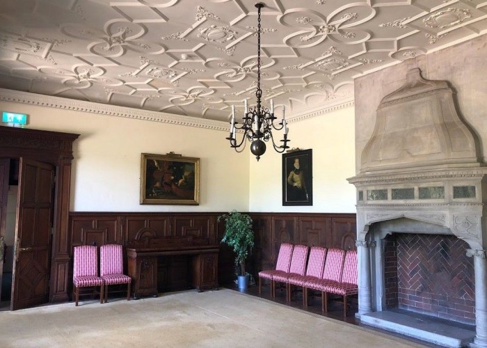 42. Fireplace, Styled Ceiling