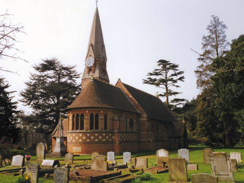 Church, Graveyard at Arts And Crafts Style Victorian Church For Filming, Hertfordshire