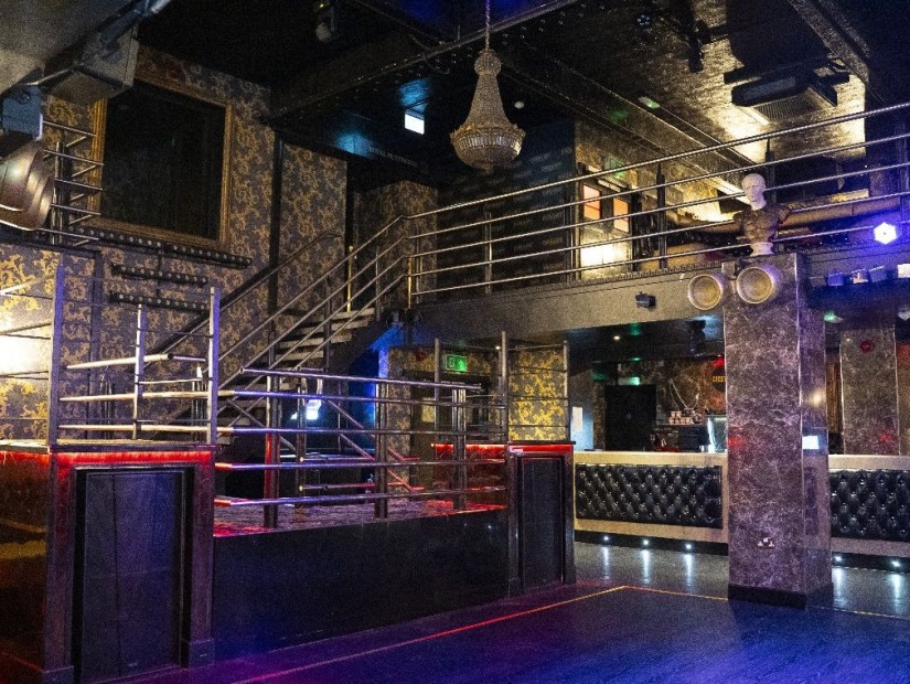 Nightclub, Night Club, Stairway at Luxury Nightclub In East Sussex For Filming, East Sussex