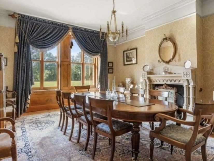 Diningroom at A Gothic Victorian Rectory Set In 7.3 Acres Of Garden For Filming, Essex