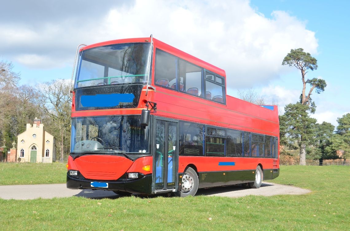 Open Top Bus Rental Half Open Top Bus For Filming